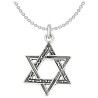 Sterling Silver Antiqued Dual-Textured Star of Dav | Jewelry | Judaica