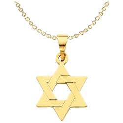14k Yellow Gold Interlocking Star of David Pendant | Jewelry | Judaica