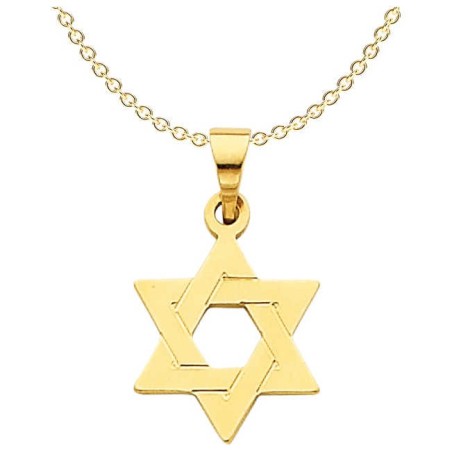 14k Yellow Gold Interlocking Star of David Pendant | Jewelry | Judaica