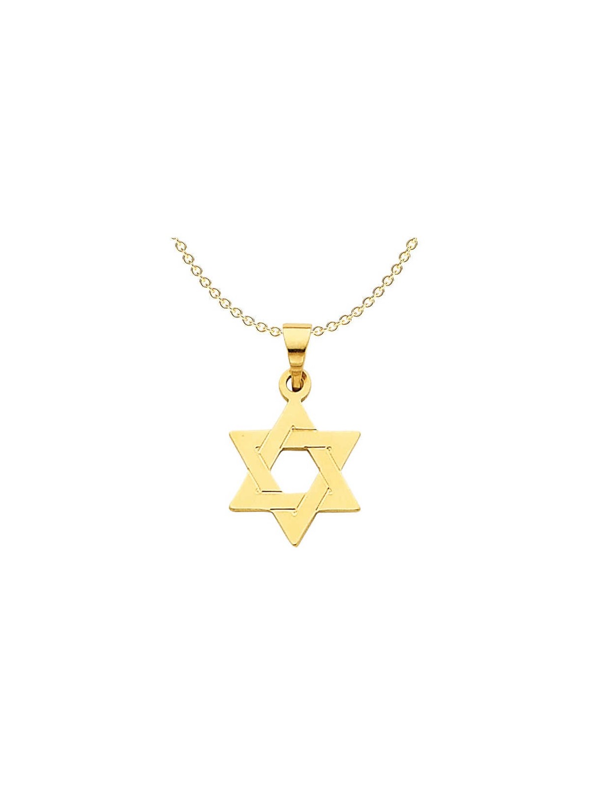 14k Yellow Gold Interlocking Star of David Pendant | Jewelry | Judaica