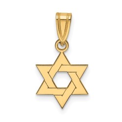 14k Yellow Gold Interlocking Star of David Pendant | Jewelry | Judaica