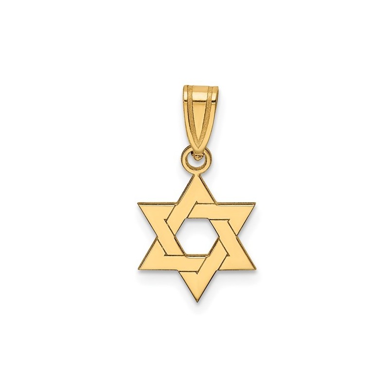 14k Yellow Gold Interlocking Star of David Pendant | Jewelry | Judaica