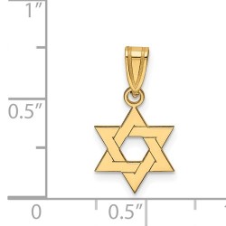 14k Yellow Gold Interlocking Star of David Pendant | Jewelry | Judaica