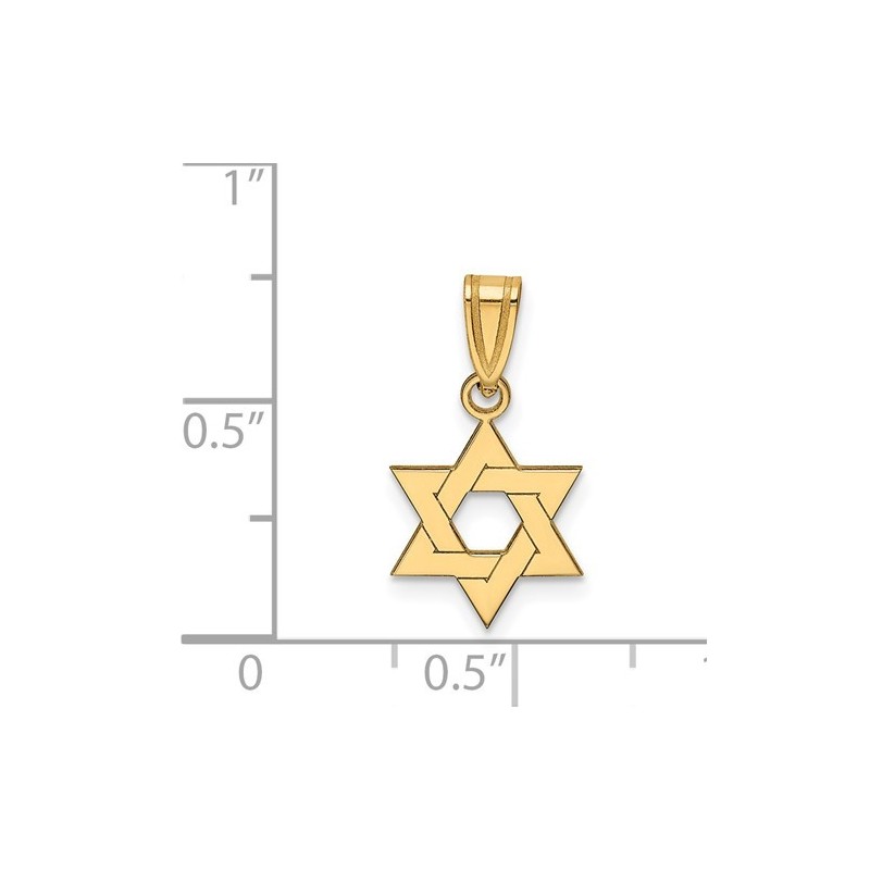 14k Yellow Gold Interlocking Star of David Pendant | Jewelry | Judaica