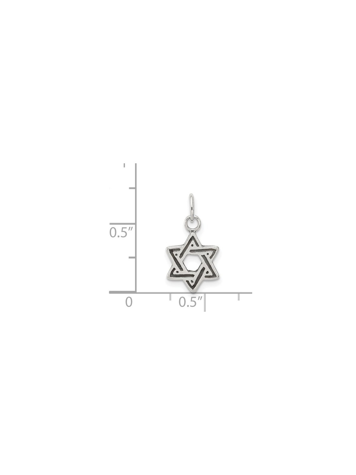 Sterling Silver Antiqued Star of David Pendant | Jewelry | Judaica