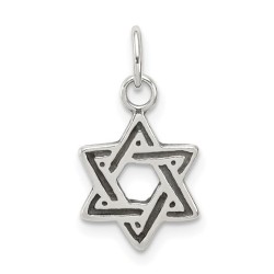 Sterling Silver Antiqued Star of David Pendant | Jewelry | Judaica