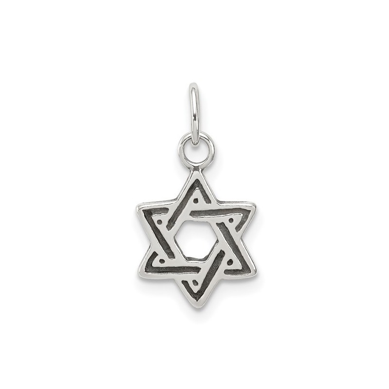 Sterling Silver Antiqued Star of David Pendant | Jewelry | Judaica