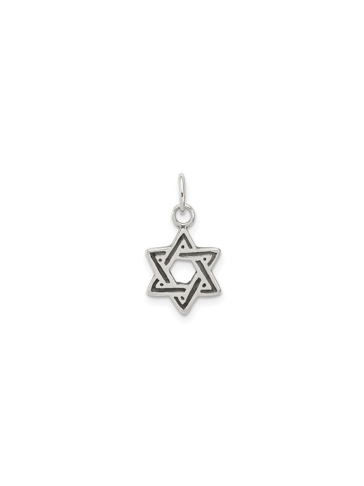 Sterling Silver Antiqued Star of David Pendant | Jewelry | Judaica