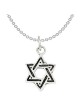 Sterling Silver Antiqued Star of David Pendant | Jewelry | Judaica