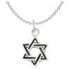 Sterling Silver Antiqued Star of David Pendant | Jewelry | Judaica