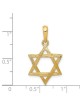 14k Yellow Gold Wood-Grain Textured Star of David  | Jewelry | Judaica