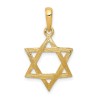 14k Yellow Gold Wood-Grain Textured Star of David  | Jewelry | Judaica