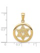 14k Yellow Gold Zion Star of David Circle Pendant | Jewelry | Judaica