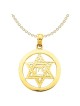14k Yellow Gold Zion Star of David Circle Pendant | Jewelry | Judaica