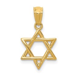 14k Polished Yellow Gold Star of David Pendant | Jewelry | Judaica