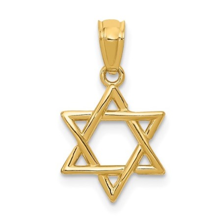 14k Polished Yellow Gold Star of David Pendant | Jewelry | Judaica