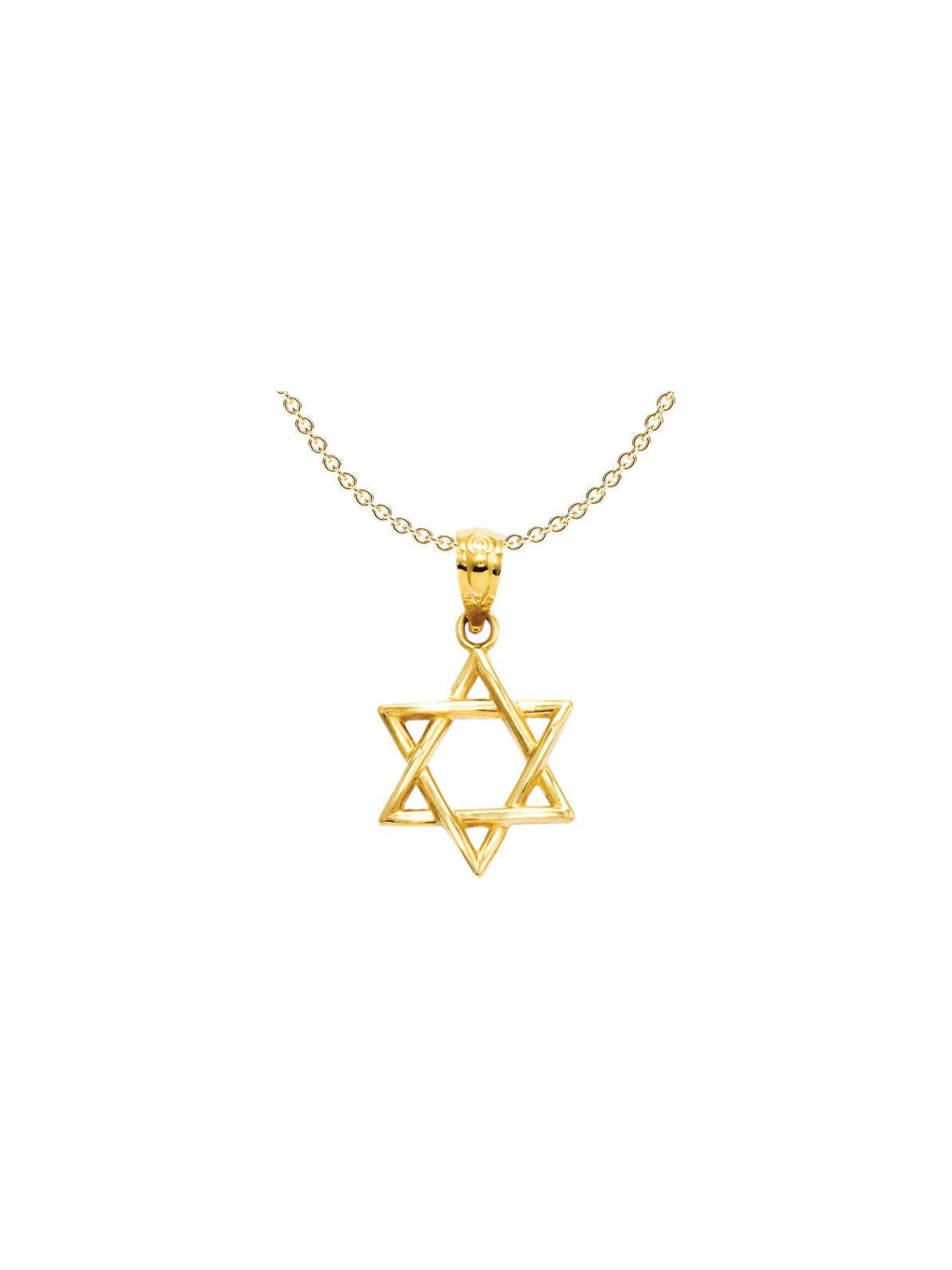 14k Polished Yellow Gold Star of David Pendant | Jewelry | Judaica
