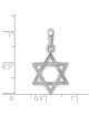 14k White Gold Dual Textured Star of David Pendant | Jewelry | Judaica