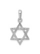 14k White Gold Dual Textured Star of David Pendant | Jewelry | Judaica