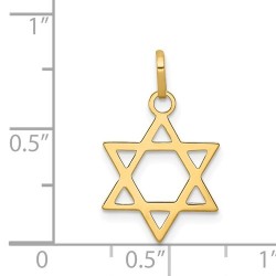 14k Matte Yellow Gold Star Of David Pendant | Jewelry | Judaica