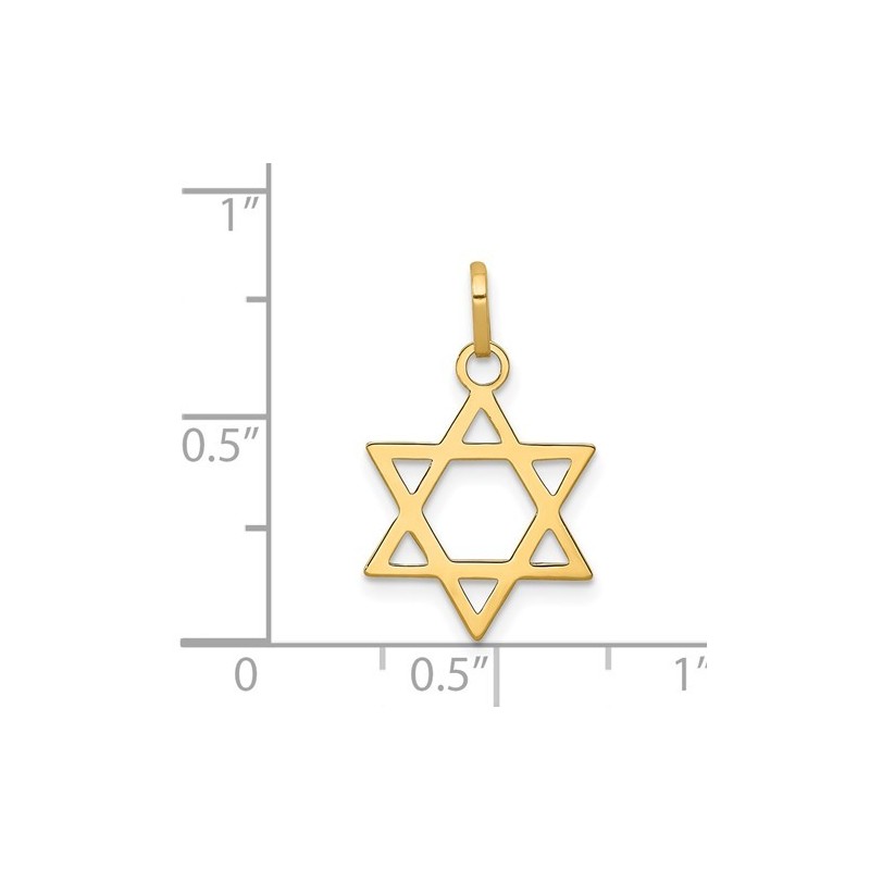 14k Matte Yellow Gold Star Of David Pendant | Jewelry | Judaica