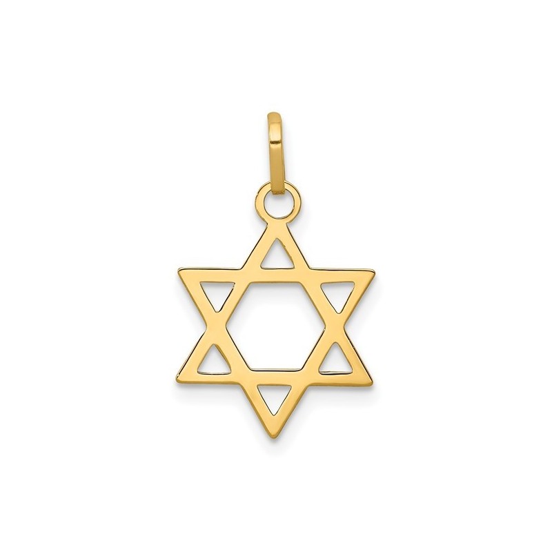 14k Matte Yellow Gold Star Of David Pendant | Jewelry | Judaica