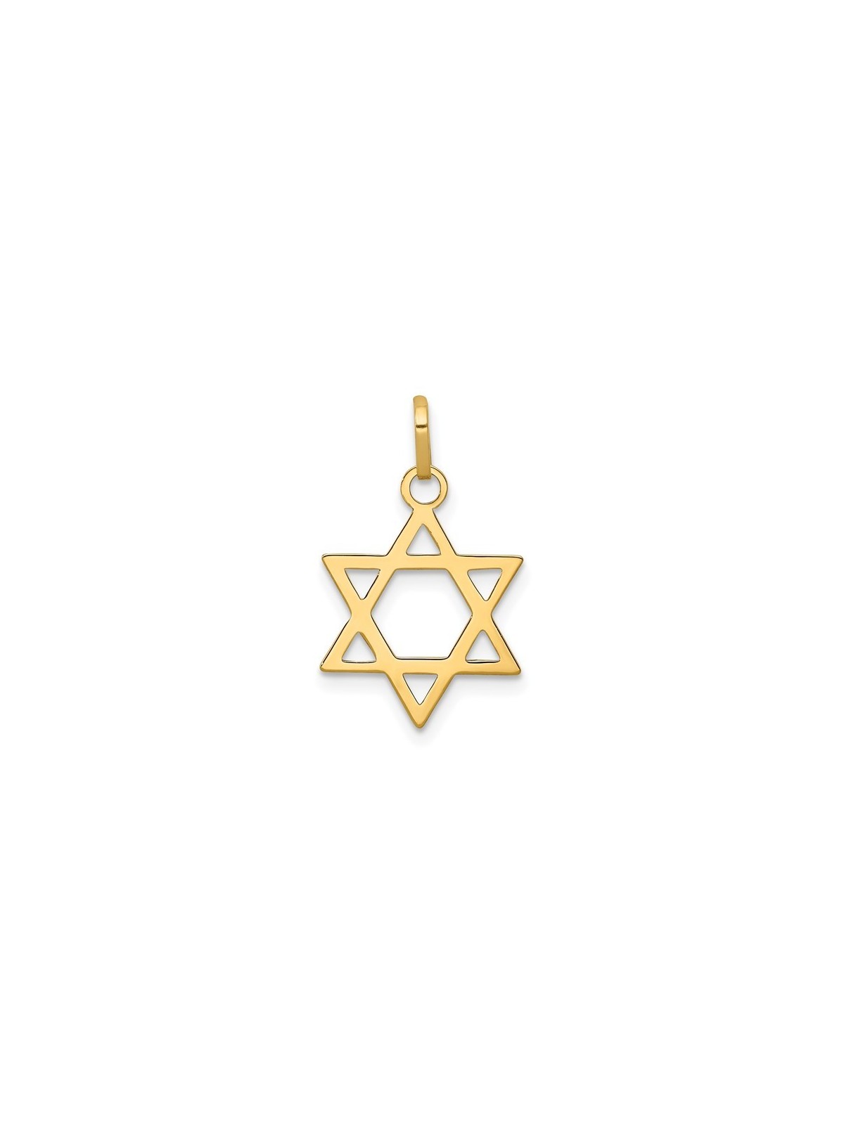 14k Matte Yellow Gold Star Of David Pendant | Jewelry | Judaica
