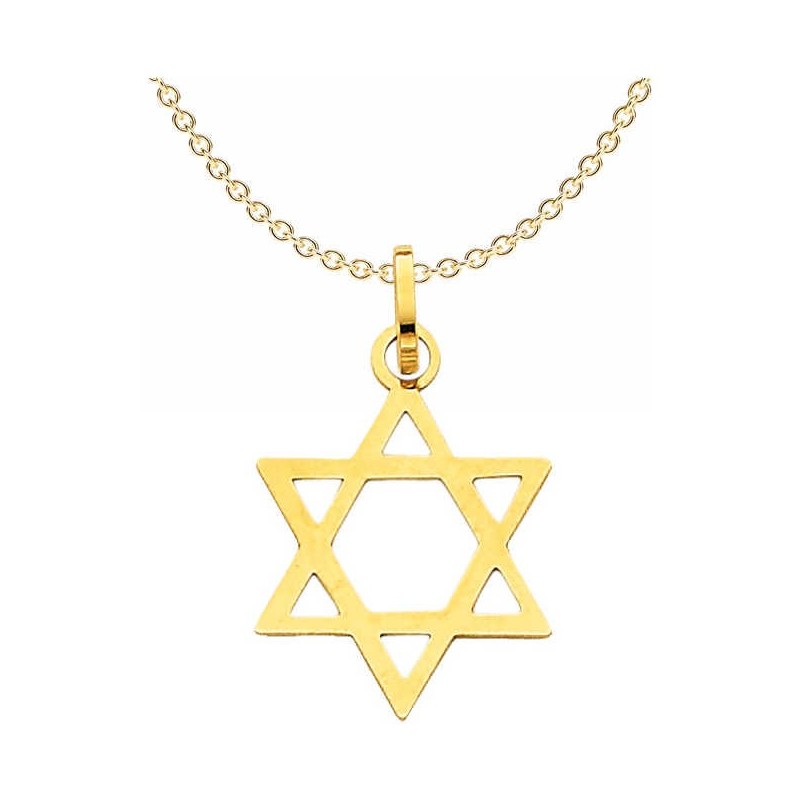 14k Matte Yellow Gold Star Of David Pendant | Jewelry | Judaica