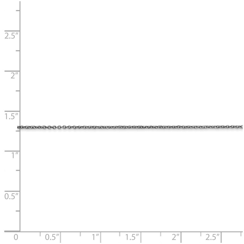 14k White Gold 20-Inch Cable Necklace Chain | Jewelry | Judaica