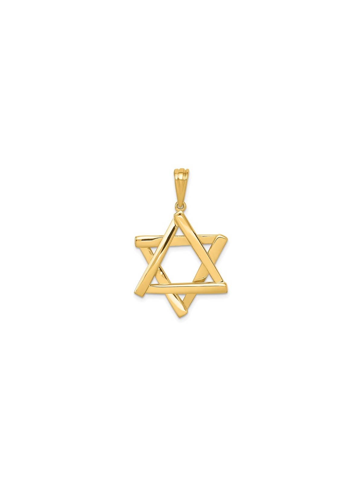 14k Yellow Gold Overlapping Star of David Pendant | Jewelry | Judaica