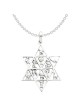 14k White Gold 12 Tribes Star of David Pendant | Jewelry | Judaica