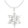 14k White Gold 12 Tribes Star of David Pendant | Jewelry | Judaica