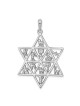14k White Gold 12 Tribes Star of David Pendant | Jewelry | Judaica