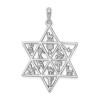 14k White Gold 12 Tribes Star of David Pendant | Jewelry | Judaica