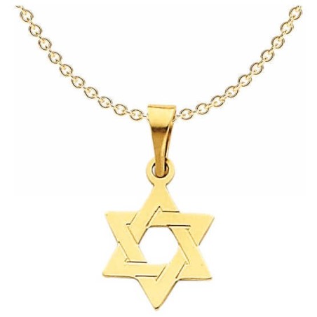 14k Yellow Gold Interlocking Star of David Pendant | Jewelry | Judaica