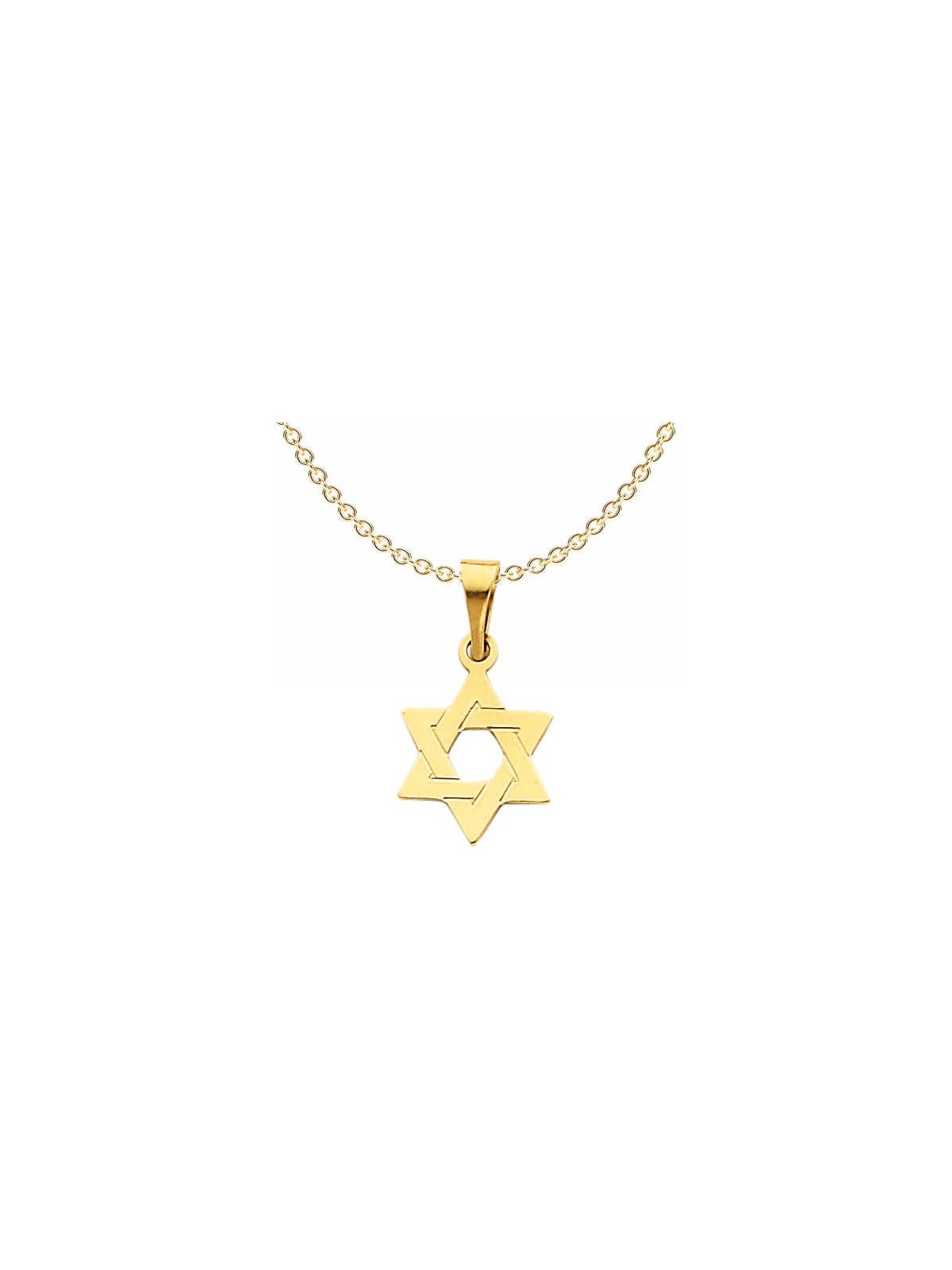 14k Yellow Gold Interlocking Star of David Pendant | Jewelry | Judaica