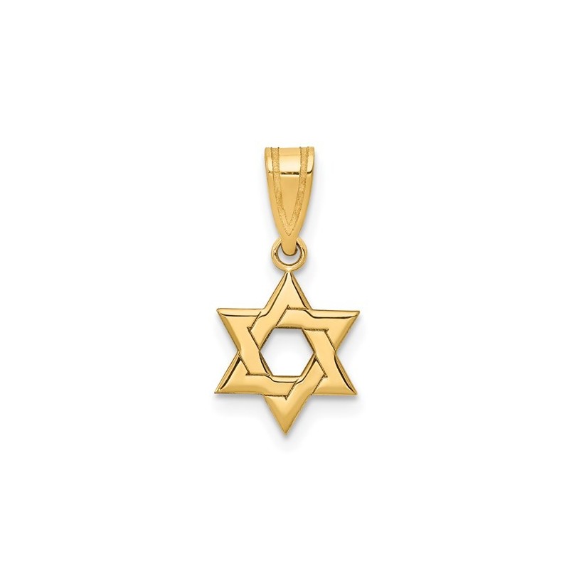 14k Yellow Gold Interlocking Star of David Pendant | Jewelry | Judaica