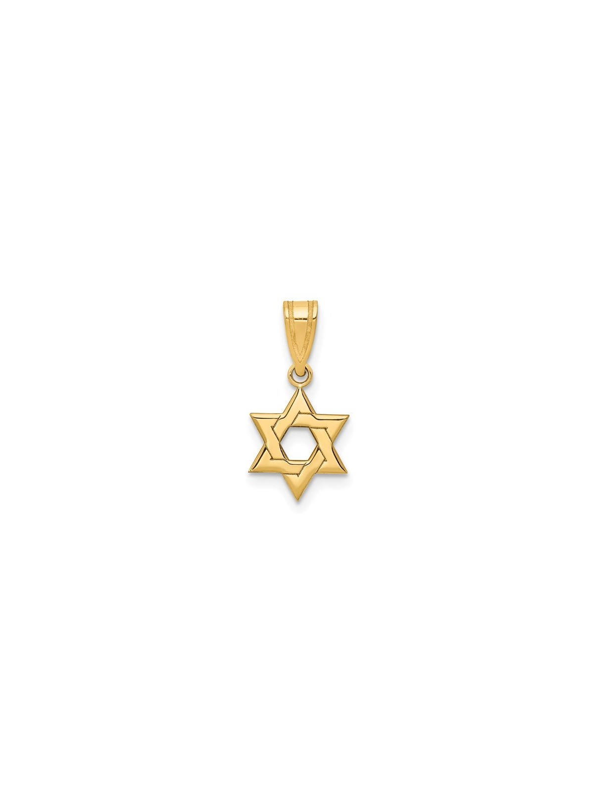 14k Yellow Gold Interlocking Star of David Pendant | Jewelry | Judaica