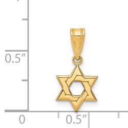 14k Yellow Gold Interlocking Star of David Pendant | Jewelry | Judaica