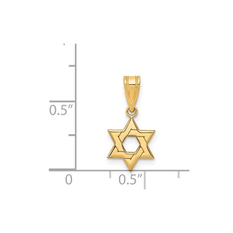 14k Yellow Gold Interlocking Star of David Pendant | Jewelry | Judaica