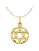 10k Yellow Gold Dual-Textured Star of David Circle | Jewelry | Judaica