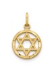10k Yellow Gold Dual-Textured Star of David Circle | Jewelry | Judaica