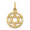 10k Yellow Gold Dual-Textured Star of David Circle | Jewelry | Judaica