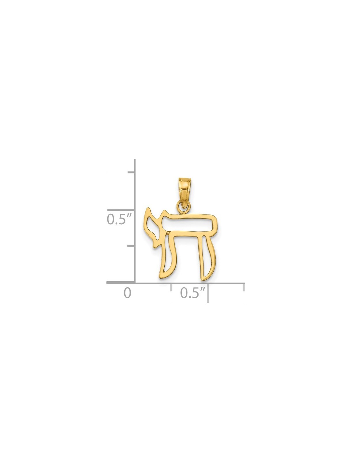 14k Yellow Gold Chai Cut-Out Pendant | Jewelry | Judaica