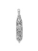 14k White Gold Ornate Mezuzah Pendant | Jewelry | Judaica