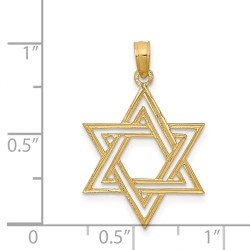 The 14k Yellow Gold Cut-Out Star of David Pendant | Jewelry | Judaica