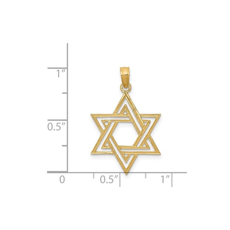 The 14k Yellow Gold Cut-Out Star of David Pendant | Jewelry | Judaica