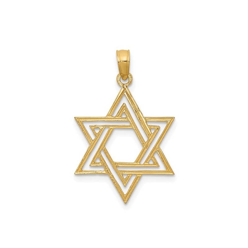 The 14k Yellow Gold Cut-Out Star of David Pendant | Jewelry | Judaica