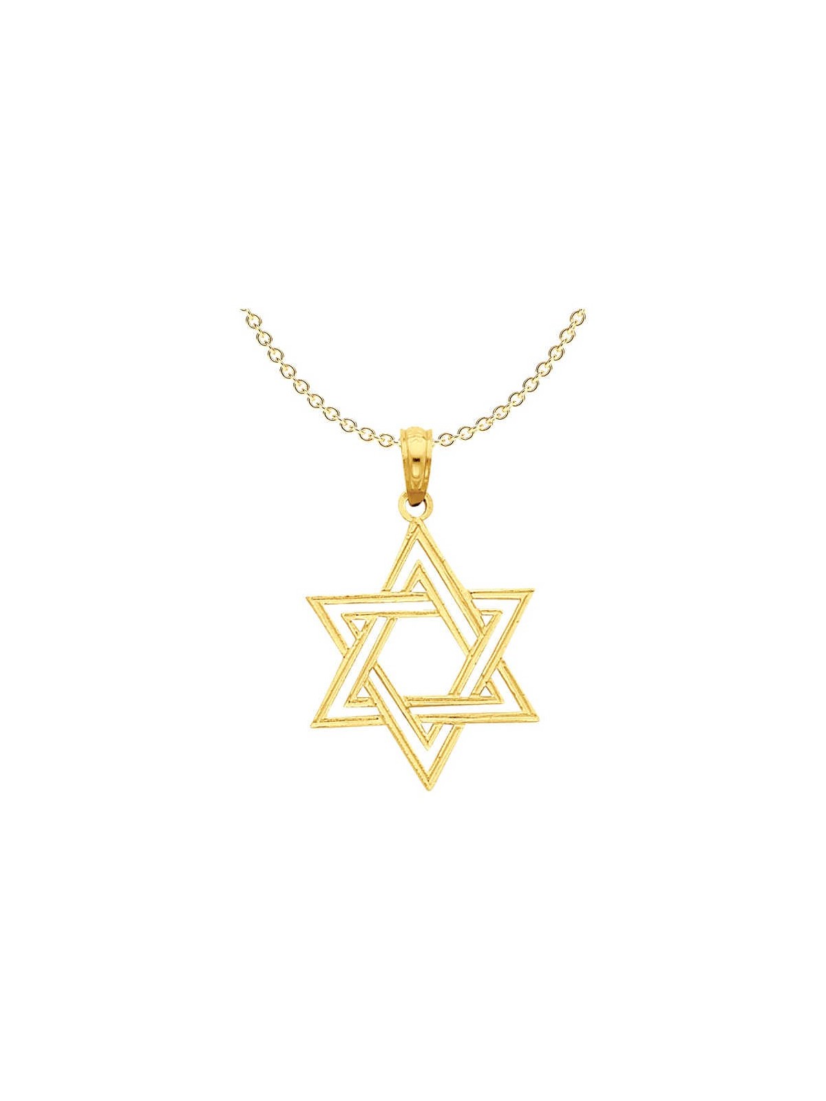 The 14k Yellow Gold Cut-Out Star of David Pendant | Jewelry | Judaica
