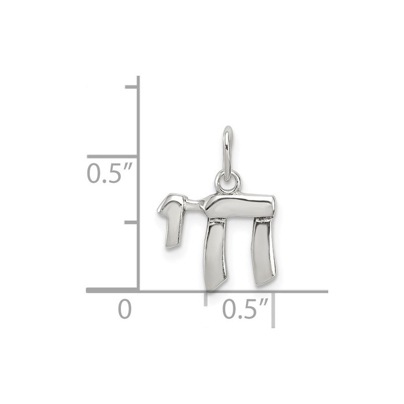 Thin Sterling Silver Chai Pendant | Jewelry | Judaica
